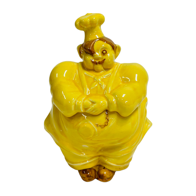 Red Wing Pottery Yellow Chef Pierre 11.5" Cookie Jar