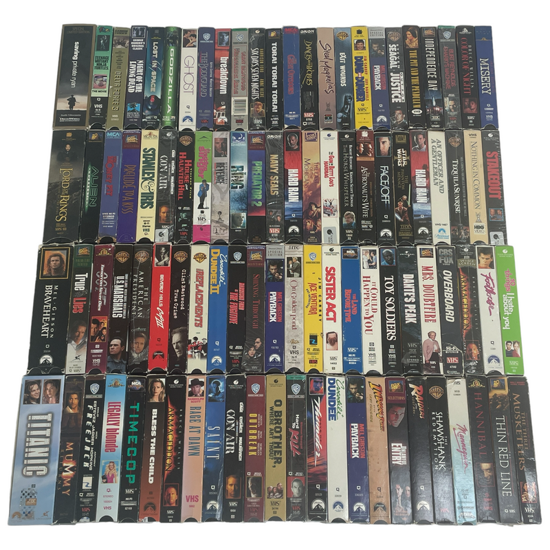 (100) Variety Genres VHS Tapes Bundle Lot