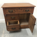 1800s Oak Solid Wood Nightstand