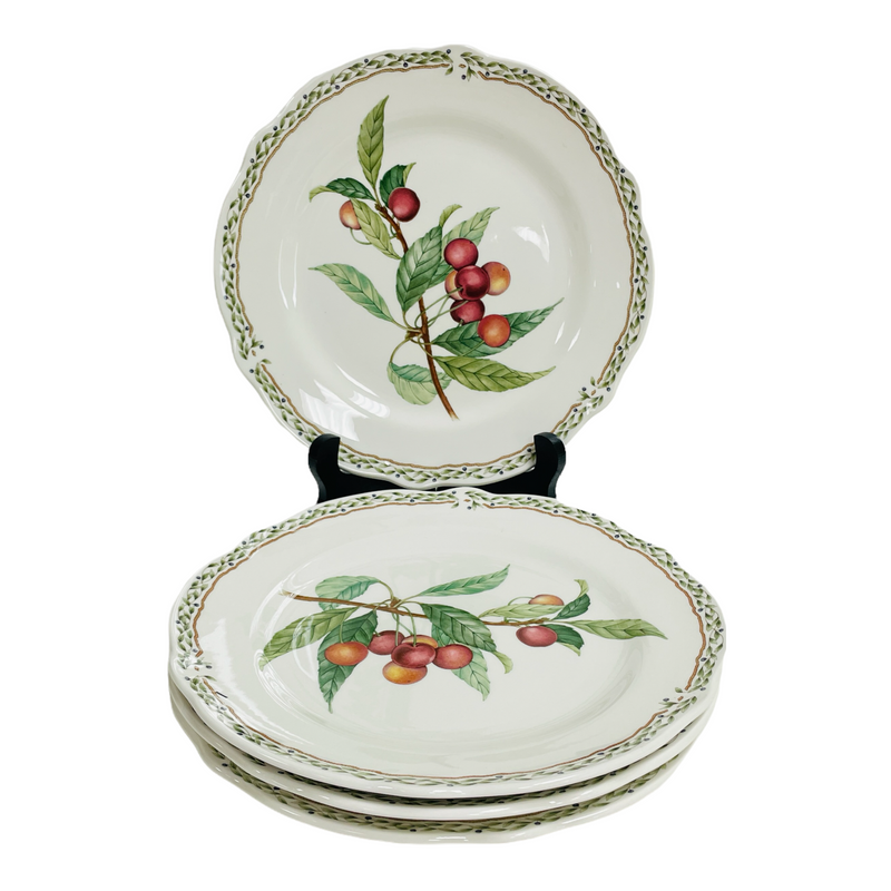 (4) Noritake Primachina Royal Orchard 8.5" Salad Plates 9416