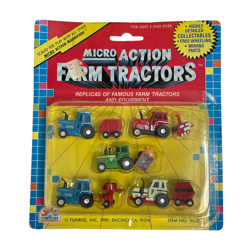 Funrise 1989 Micro Action 10 Pc Collectable Farm Tractors