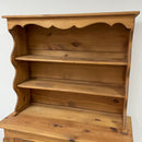 66.5" Pine Wood 2 Pc Kitchen Hutch Display Cabinet