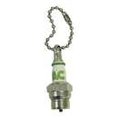 ACDelco 75th Anniversary Flint Michigan Spark Plug Keychain Fob Ball Chain