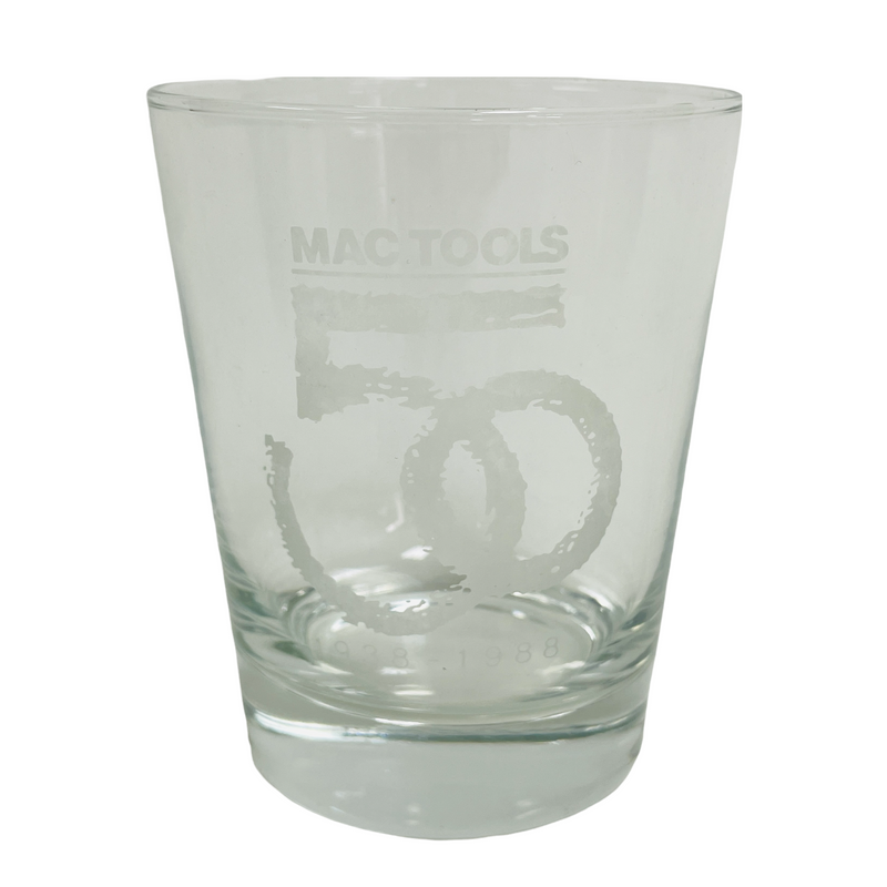 MAC Tools 50 Year Anniversary 1938-1988 Whiskey Cocktail Glass Tumbler