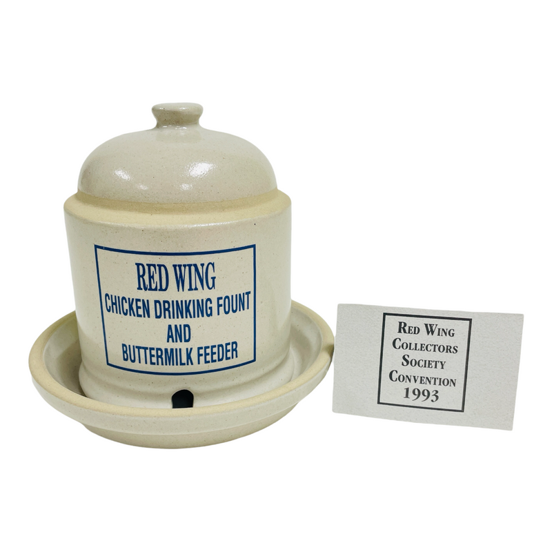 Red Wing 1993 Commemorative 5.25" Chicken Buttermilk Feeder And Drinking Fount