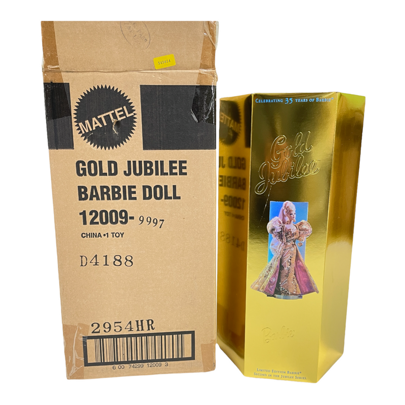 Barbie Mattel Gold Jubilee 35th Anniversary Limited Edition Doll 12009 w/ Shipper