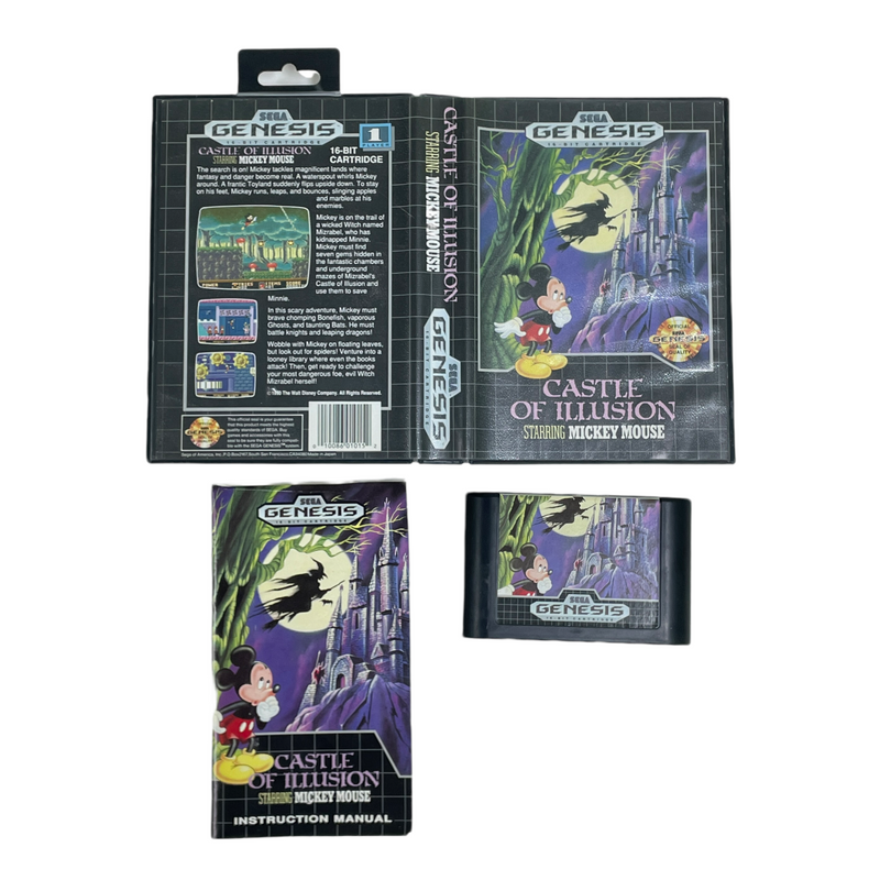 Castle of Illusion Starring Mickey Mouse Sega Genesis *Authentic*