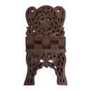 Hand Carved Wood Bible Book Folding 11"x6.5" Holder Stand