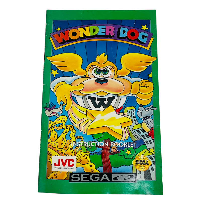 Wonder Dog Sega CD Instruction Booklet Manual