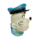 American Bisque Popeye The Sailor Man Vintage Porcelain 11" Cookie Jar w/ Pipe
