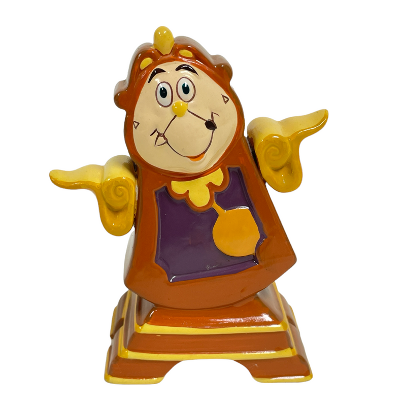 Disney Beauty & The Beast "Cogsworth Clock" 4" Ceramic Porcelain Figurine