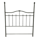 Metal Spindle Pole Ball Tops Colonial Queen Headboard