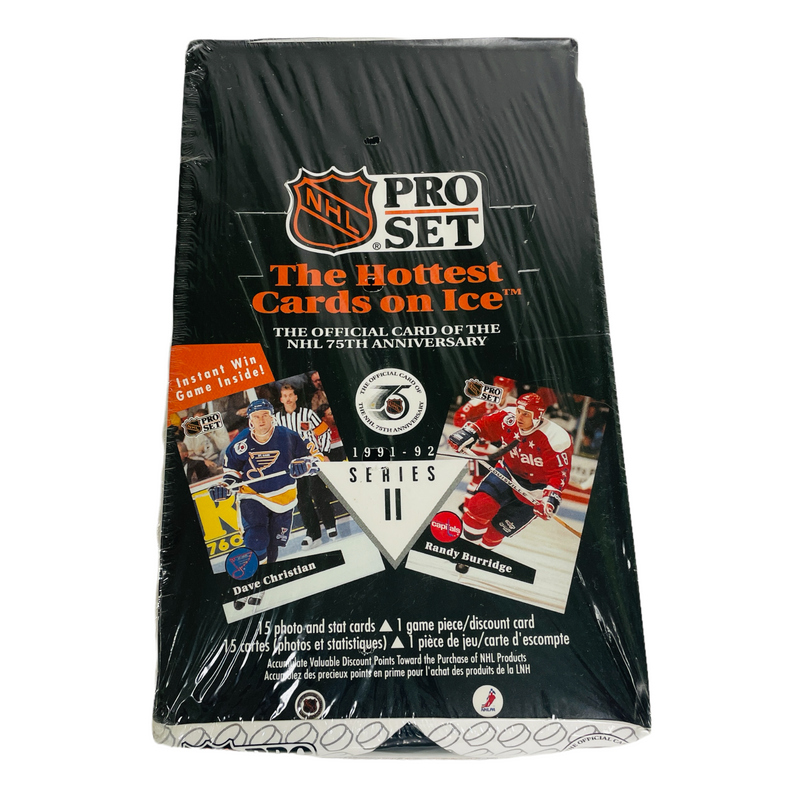NHL Pro Set Hottest Cards On Ice 1991-92 Series II 36 Packs Box