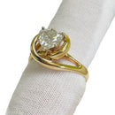 14K Yellow Gold H Color l1 Clarity 1.00ct One Prong Heart Diamond 4.8g Ring