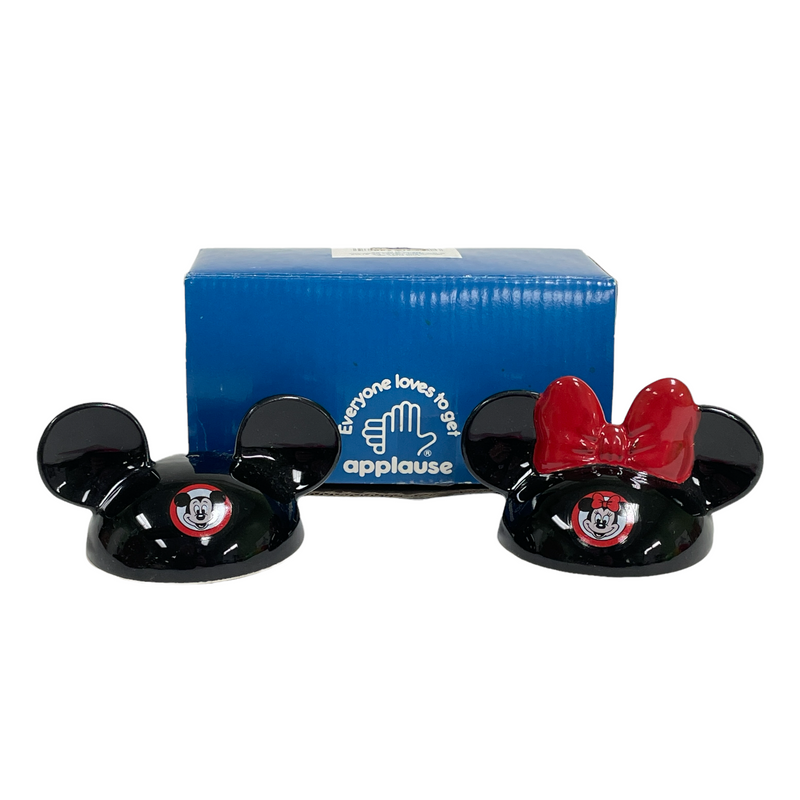 Disney Applause Mickey & Minnie Mouse Ear Hats Salt & Pepper Shakers