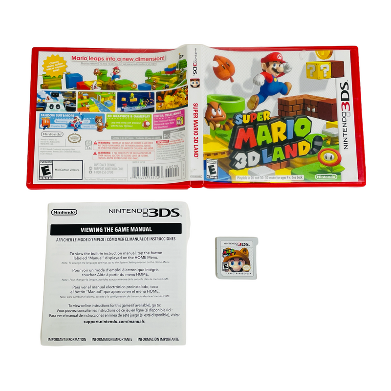 Super Mario 3D Land Red Case Nintendo 3DS Video Game
