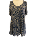 LuLaRoe Womens Blue Paisley Perfect T Shirt