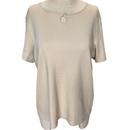 Coral Bay Womens Beige Short Sleeve Shirt