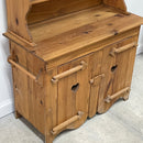 66.5" Pine Wood 2 Pc Kitchen Hutch Display Cabinet