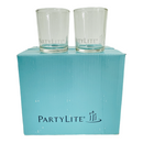 (12) PartyLite Logo Clear Glass Tealight Candle Holders 910306
