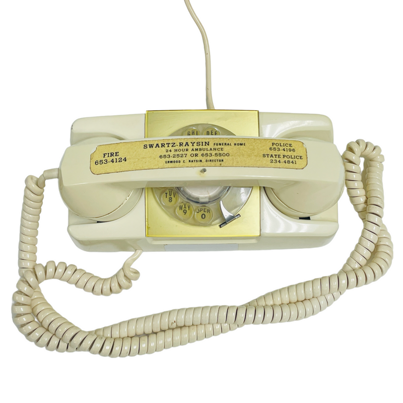 Starlite Vintage White Rotary Corded Landline Home Telephone Phone