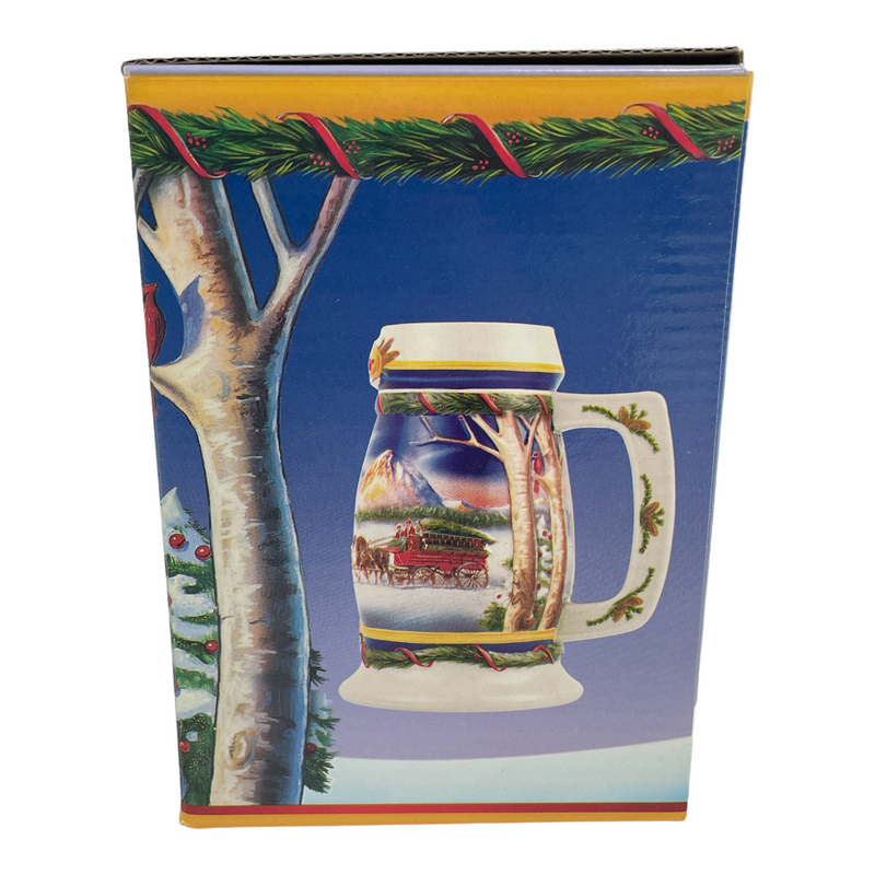 Budweiser 2000 Holiday In The Mountains Beer Stein Mug