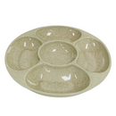 Red Wing Bob White Speckled Ivory Divided Chip & Dip Tray