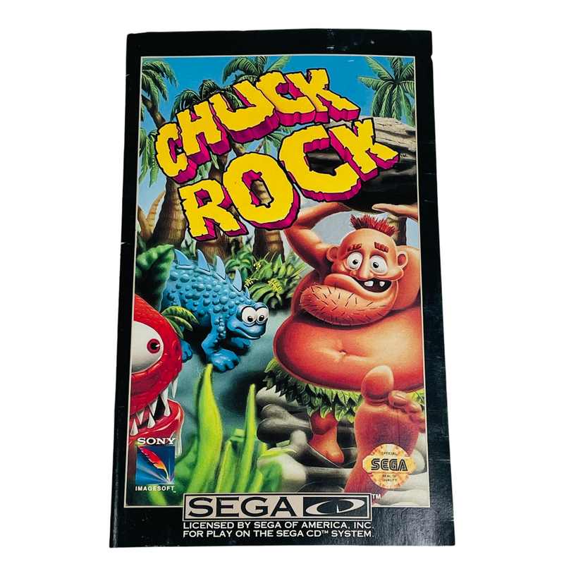 Chuck Rock Sega CD Instruction Booklet Manual