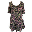 LuLaRoe Womens Black Yellow Pink Design Perfect T Shirt