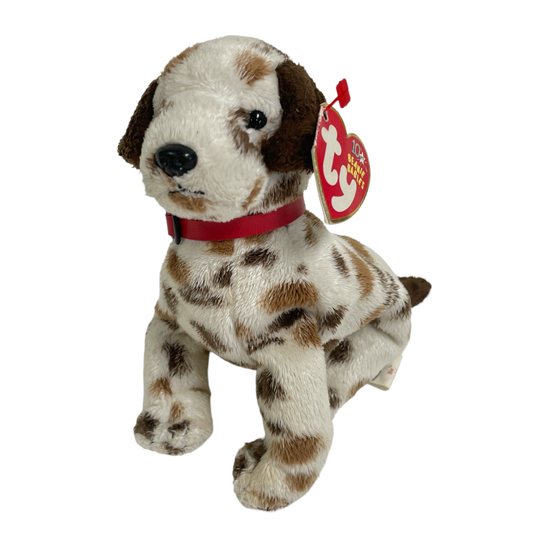 TY 10 Years Beanie Babies Bo The Dalmatian Dog Stuffed Toy Beanbag Plush