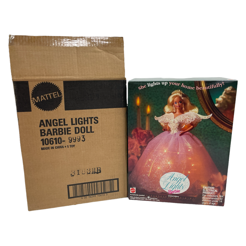 Barbie Mattel Angel Lights Doll Tree Topper 10610 w/ Shipper