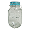 Mainstays Yorkshire Glassware 1898 Teal Blue 1 Gallon Beverage Dispenser