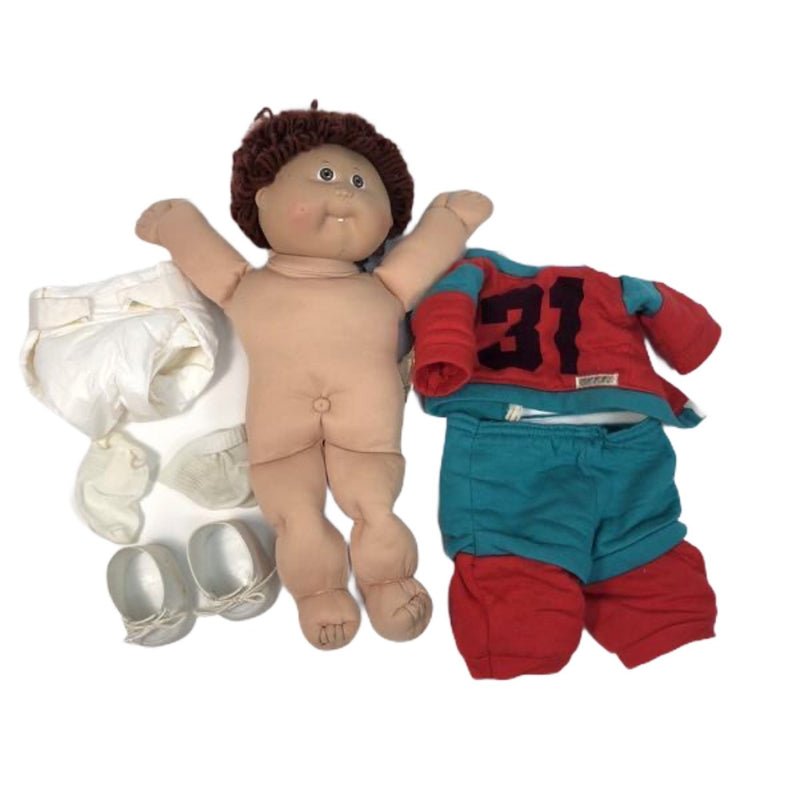 Cabbage Patch Kids CPK Dark Hair & Eyes One Tooth Boy 31 Outfit