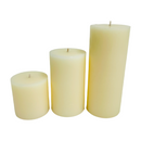 PartyLite Vanilla Citron Trio Candles 3x3" C33249, 3"x5" C35249, 3"x 7" C37249