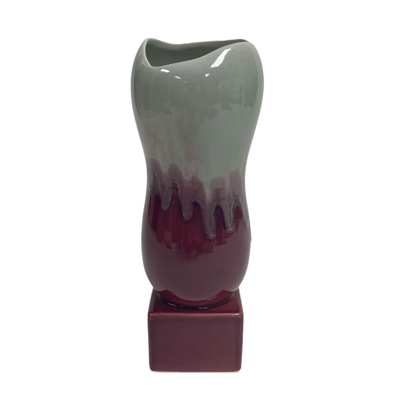 Red Wing Pottery White Drip Glaze 9.5" Vase 2306