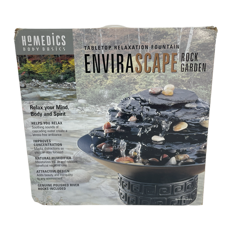 Homedics Envirascape Rock Garden Tabletop Relaxation Fountain