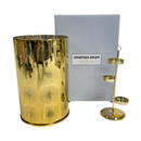 PartyLite Jonathan Adler Santorini Hurricane Gold Candle Holder P91662
