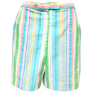 Difini Womens Vintage Made in USA Blue Striped Shorts