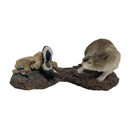 Living Stone 1994 Scenting Trouble Wolf Skunk Sculpture Statue Figurine