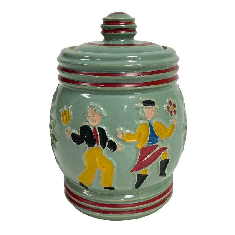 Red Wing Pottery Dancing Peasants 10" Cookie Jar