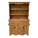 66.5" Pine Wood 2 Pc Kitchen Hutch Display Cabinet