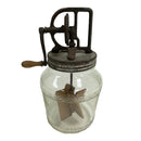 Dazey Metal Wood Paddle Butter Churner 34B Hazel Atlas Greek Key 4 Qt Glass Jar