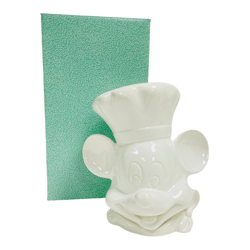 Walt Disney Treasure Craft Mickey Mouse Chef Head Ceramic 10.5" Cookie Jar