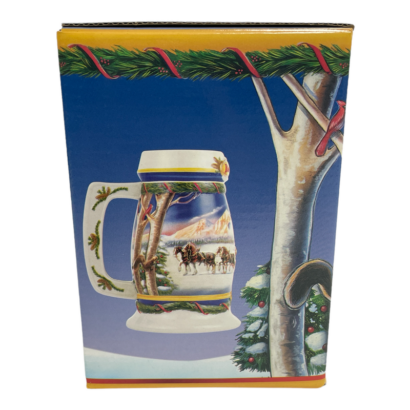 Budweiser 2000 Holiday In The Mountains Beer Stein Mug