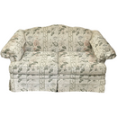 JCPenney White Pink Flowers Floral 2 Seat Sofa Couch Loveseat