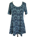 LuLaRoe Womens Green Black Aztec Perfect T Shirt