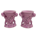 (2) Red Wing Pottery Cherubs Angels 4" Candle Holder Set