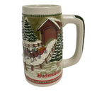 Budweiser 1984 Clydesdales Covered Bridge Limited Edition Holiday Beer Stein Mug