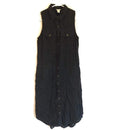 Forever 21 Long Maxi Sleeveless Button Up Pockets Dress