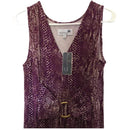 Liz Lange Womens Sleeveless V-Neck O-Ring Jewel Detail Maroon Color Dress